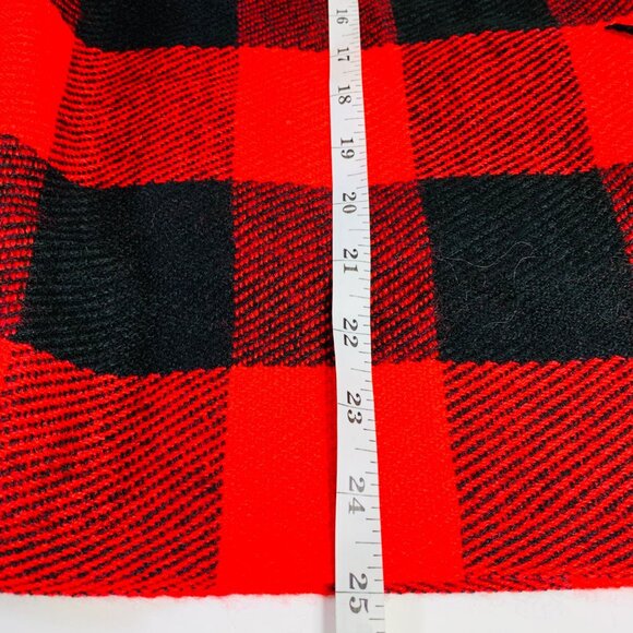 Oversized Tartan Buffalo Plaid Scarf Wrap Shawl Fringe Winter Weather Checked - Picture 6 of 7